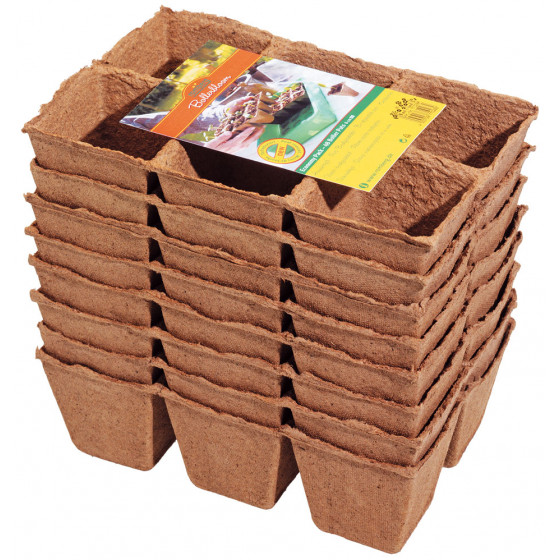 48 pots godets carrés biodégradables 48 pots godets carrés biodégradables