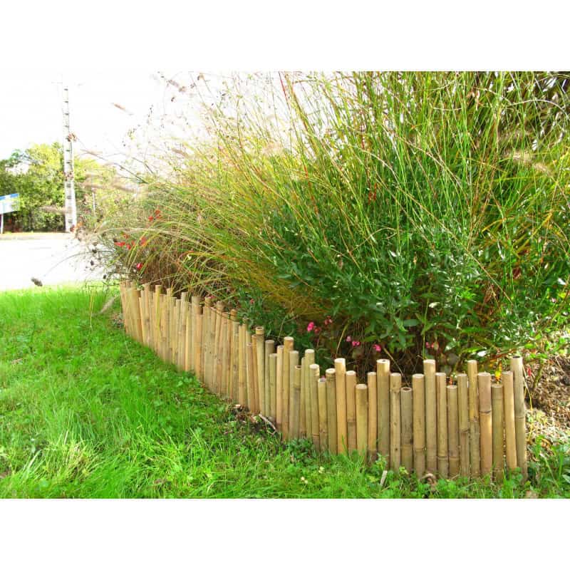  Bordure  de jardin en bambou  naturel