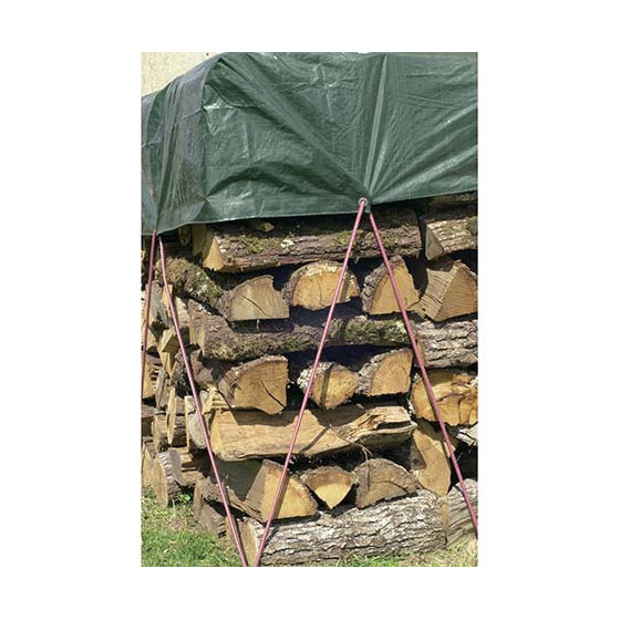 Bâche Protection Serre Bûches Terre Jardin 200x60x112cm - Polyéthylène 95g/m² Vert - Velcro