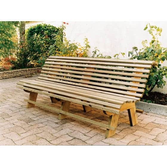 Banc de jardin en bois massif 2 m Banc de jardin en bois massif 2 m