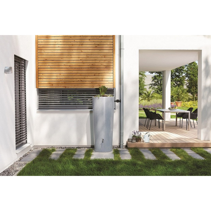 Récupérateur Deau De Pluie Aspect Pierre 350 L Gris Clair