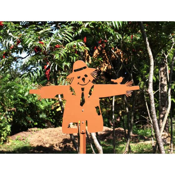 Epouvantail de jardin en acier marron hauteur 50 cm Epouvantail de jardin en acier marron hauteur 50 cm