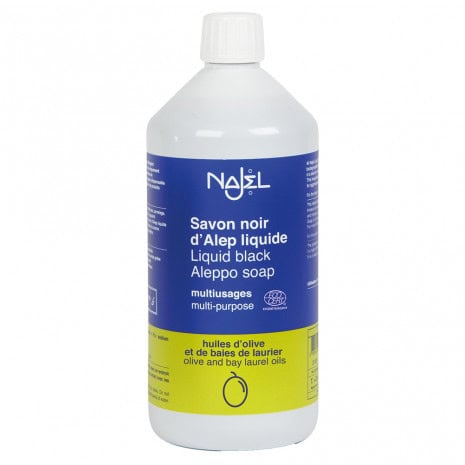 Savon noir liquide d'Alep multiusage 1 litre Savon noir liquide d'Alep multiusage 1 litre