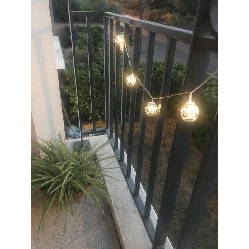 Guirlande Solaire Lampions Blancs 3 80 M Chez Jardin Et Saisons