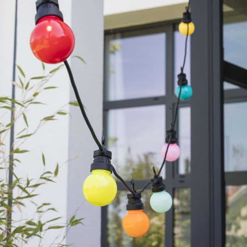 Votre guirlande guinguette exterieur multicolore de Jardin et Saisons