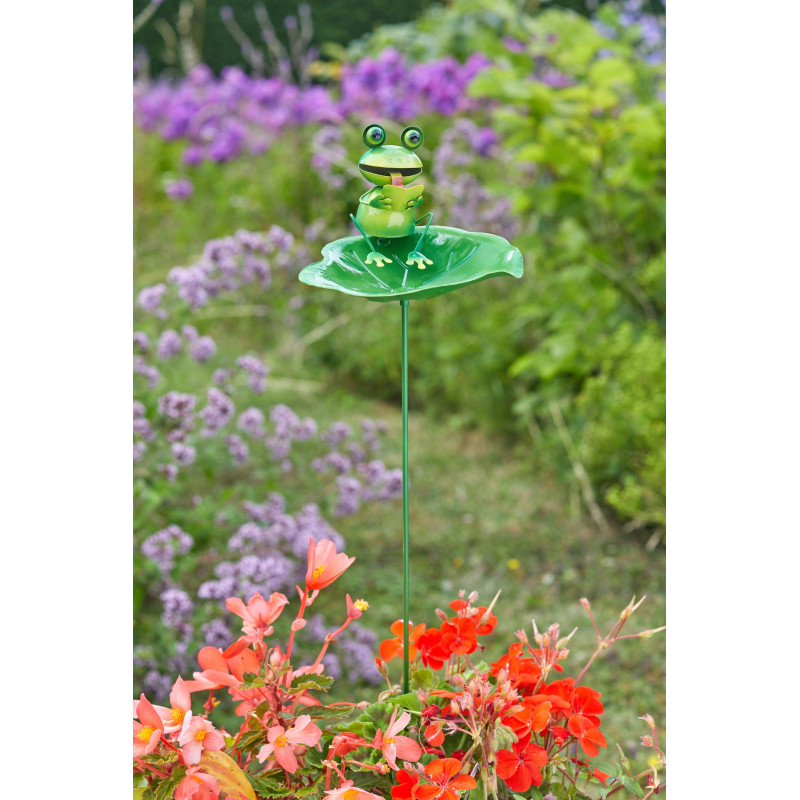 Decoration Abeille Coccinelle Et Grenouille Sur Tige Hauteur 70 Cm